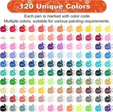 120 Dual Tip Brush Pens, photo 2
